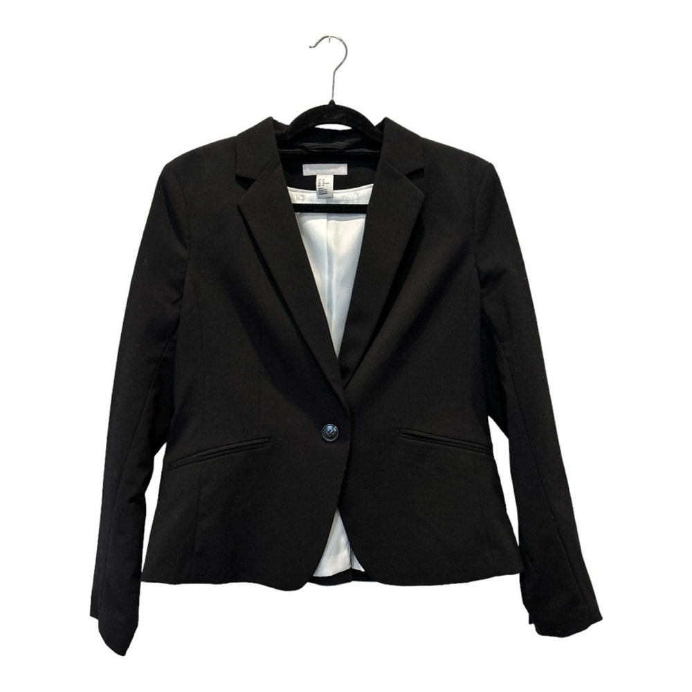 H&M fitted blazer black size 12